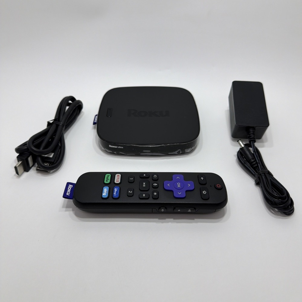Roku Ultra 4670X 4K/HD/HDR Streaming Media Player Remote Power Supply HDMI Cord!